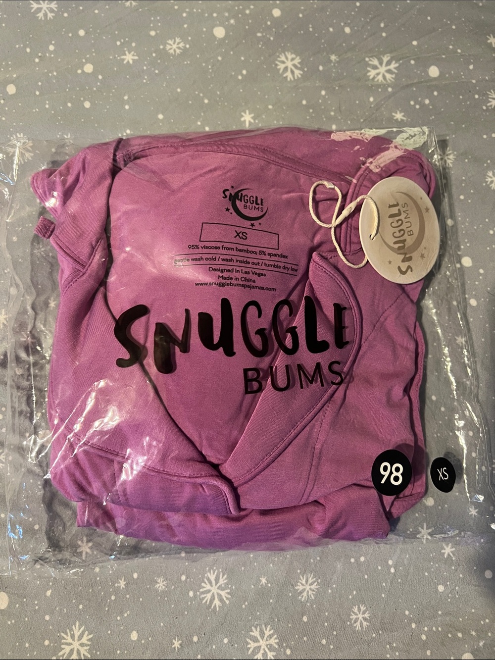 Snuggle Bums bamboo XS purple pants pet